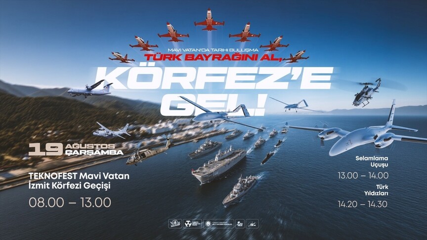 TEKNOFEST Mavi Vatan öncesi İzmit Körfezi'nde gövde gösterisi