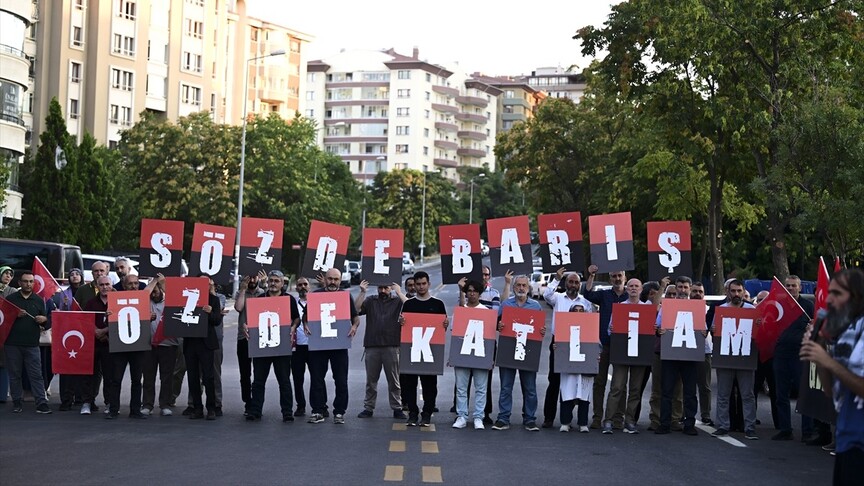 Ankara'da İsrail'in Gazze'ye yönelik saldırıları protesto edildi