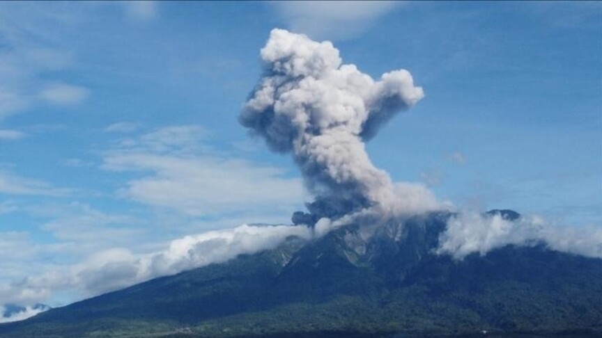Indonesia Volcano Mount Anak Krakatau Records 11 Eruptions on Monday