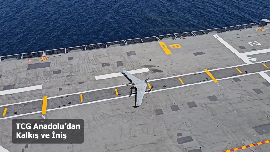 Bayraktar KALKAN DİHA, TCG Anadolu ve TCG Burgazada gemilerinde test uçusu gerçekleştirdi