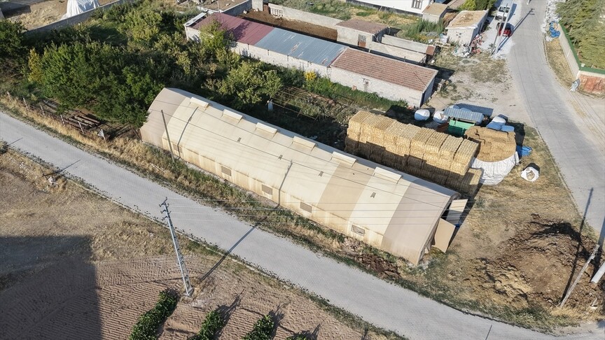 Aksaray'da "Portatif Çadır Ağıl Projesi" sürüyü olumsuz hava koşullarından koruyor