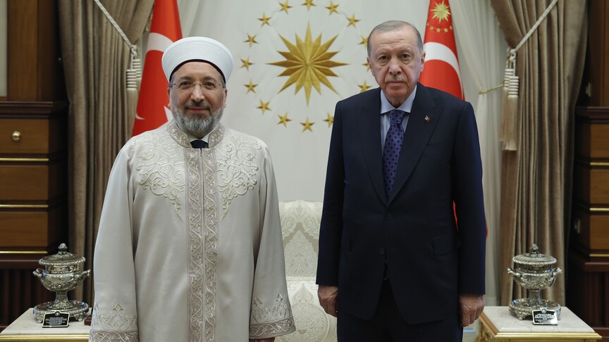 Cumhurbaşkanı Erdoğan, Diyanet İşleri Başkanı Arpaguş'u kabul etti