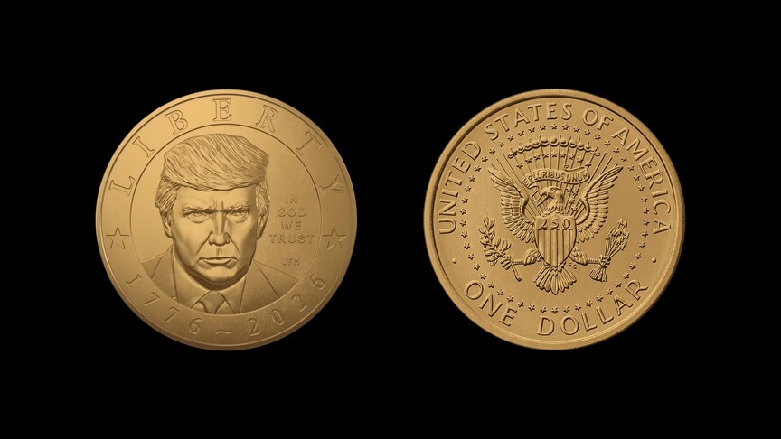 ABD'de bağımsızlığın 250. yılı anısına Trump portreli 1 dolarlık madeni para basıldı