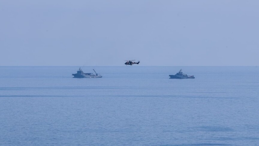 TCG Alemdar ve TCG Işın, Girne’de 550 metre derinlikte robotik dalış ve taramalarını sürdürüyor