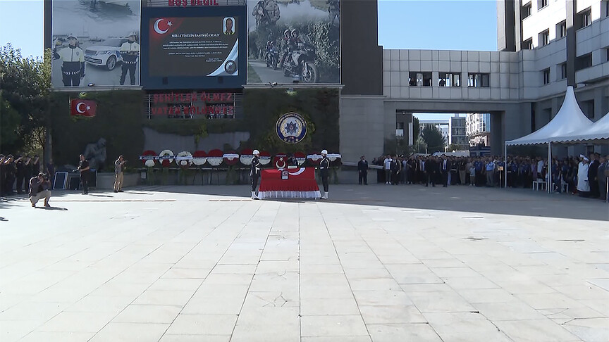 Şehit polis memuru Mehmet Ali Topatan son yolculuğuna uğurlandı