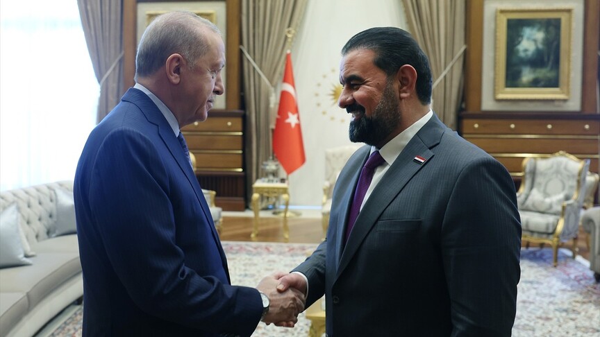 Cumhurbaşkanı Erdoğan, Irak Temsilciler Meclisi Başkanı Halbusi'yi kabul etti