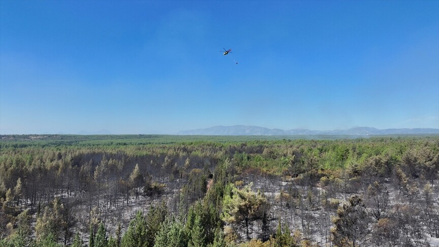 Antalya'da ormanlık alandaki yangın büyük ölçüde kontrol altına alındı
