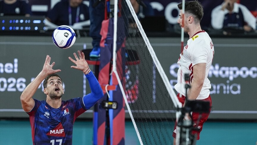A Milli Erkek Voleybol Takımı, Fransa'ya 3-0 mağlup oldu
