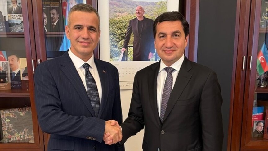Azerbaycan Cumhurbaşkanı Müşaviri Hacıyev, İletişim Başkan Yardımcısı Pirinççi'yi kabul etti