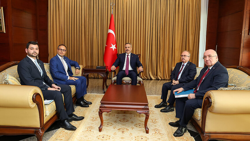 Bakan Fidan, TÜRKPA Genel Sekreteri Hasan'ı Bakü'de kabul etti