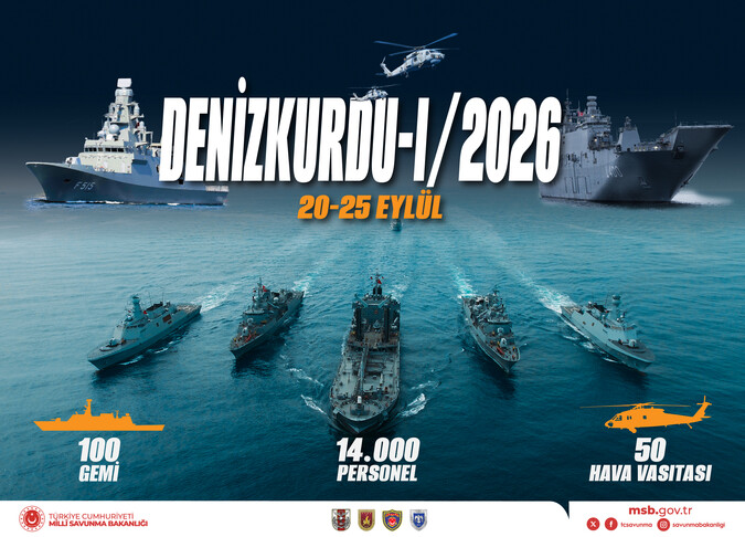 Denizkurdu-I/2026 Tatbikatı 100 gemiyle üç denizde gerçekleştirilecek