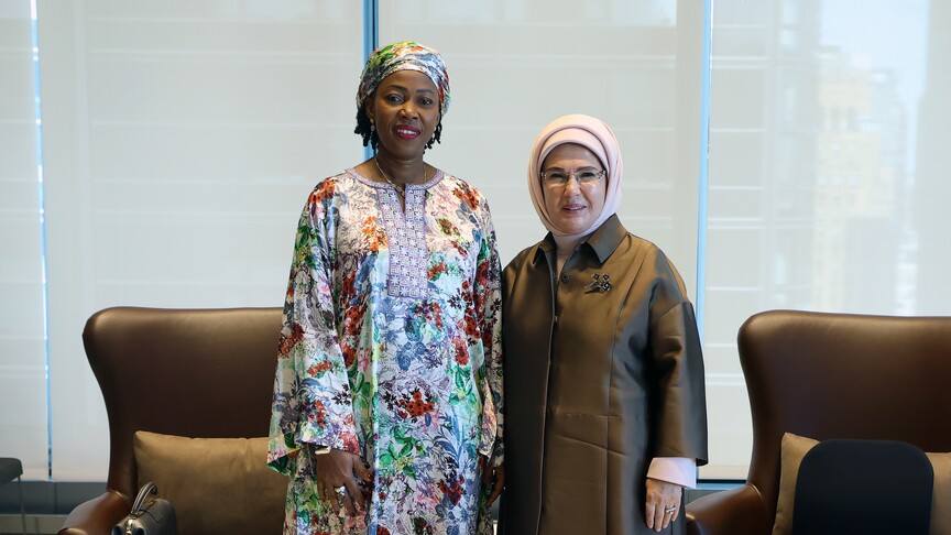 Emine Erdoğan, Sierra Leone Cumhurbaşkanı'nın eşi Fatima Maada Bio ile görüştü: