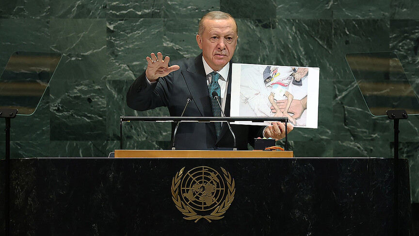 Cumhurbaşkanı Erdoğan, BM Genel Kurulu'nda yine Filistin'in sesi olacak