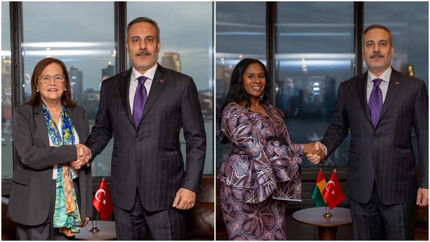 Bakan Fidan Venezuelalı, El Salvadorlu ve Gine Bissaulu mevkidaşlarıyla New York'ta görüştü