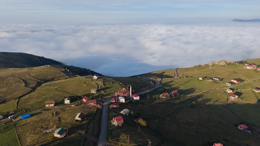 Trabzon’un “bulutlara komşu” yaylaları sonbahar renklerine bürünüyor