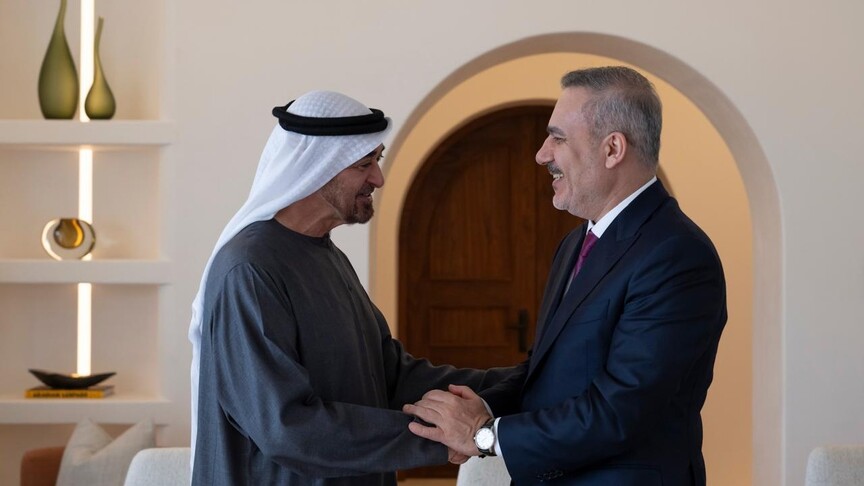 Dışişleri Bakanı Fidan, BAE Devlet Başkanı Al Nahyan tarafından kabul edildi