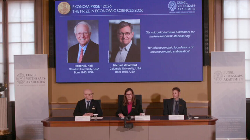 US economists Hall, Woodford win 2026 Nobel Prize in Economics