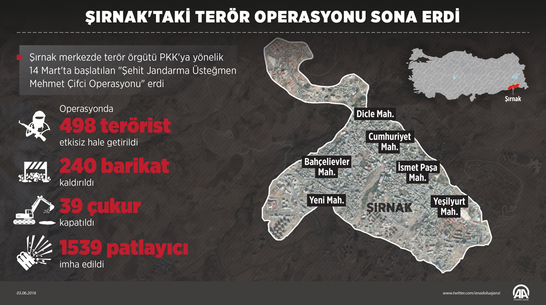 Şırnak'taki terör operasyonu sona erdi