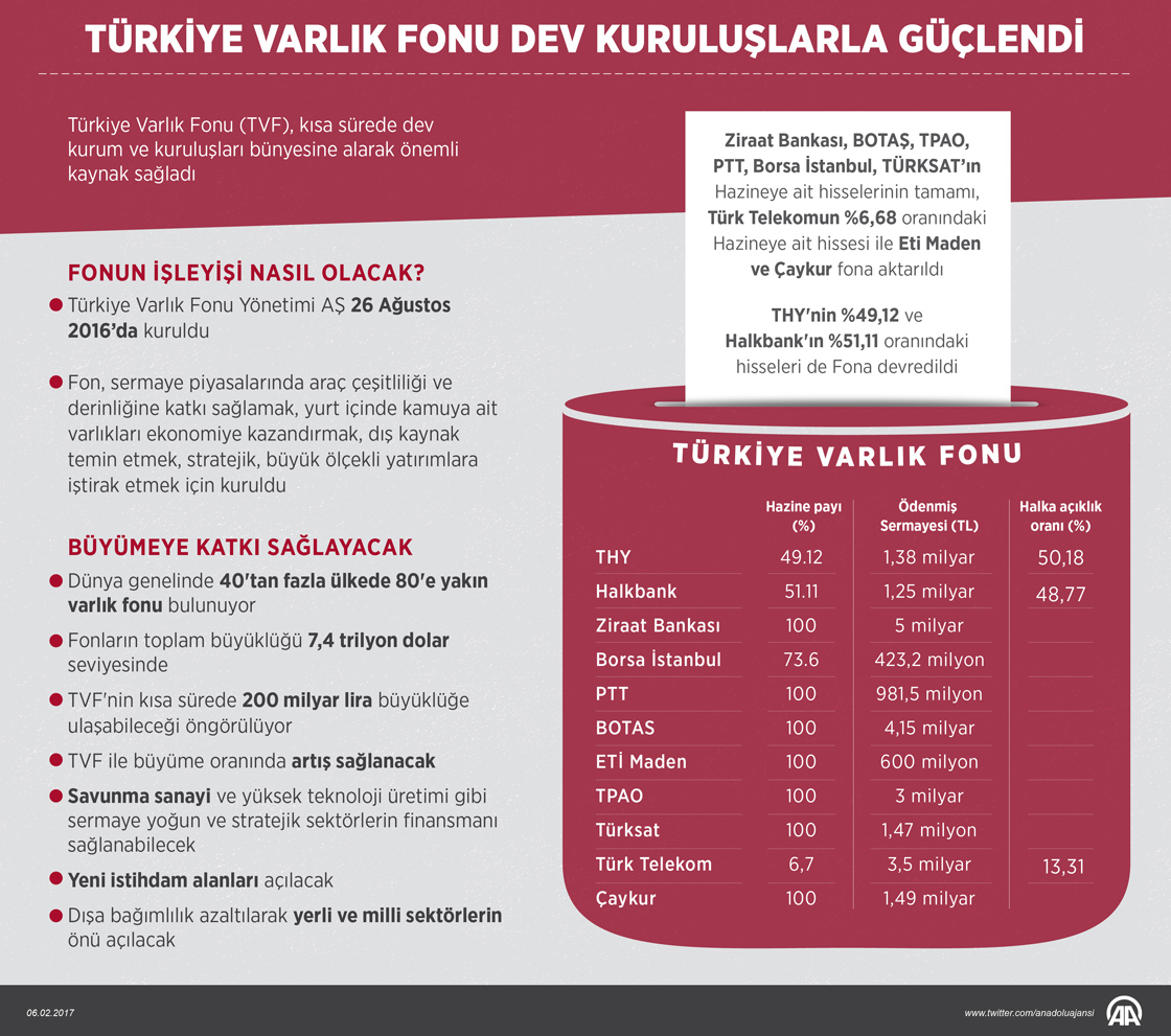 Türkiye Varlık Fonu 'dev' kuruluşlarla güçlendi