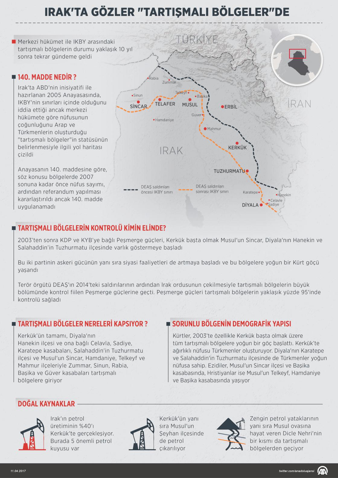 Irak'ta gözler "tartışmalı bölgeler"de
