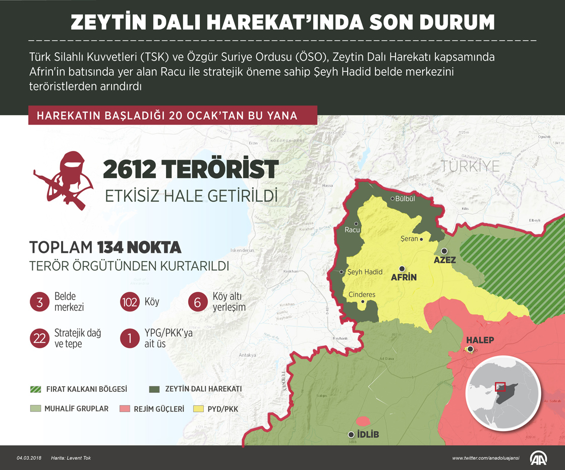 Zeytin Dalı Harekatı'nda son durum