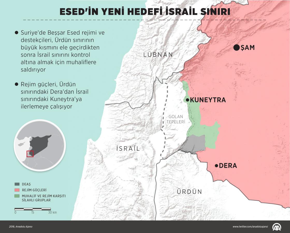 Esed'in yeni hedefi İsrail sınırı