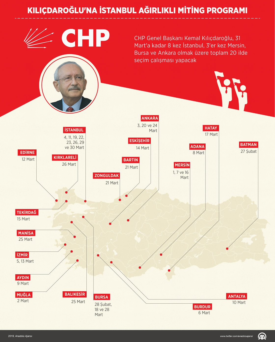 Kılıçdaroğlu'na İstanbul ağırlıklı miting programı