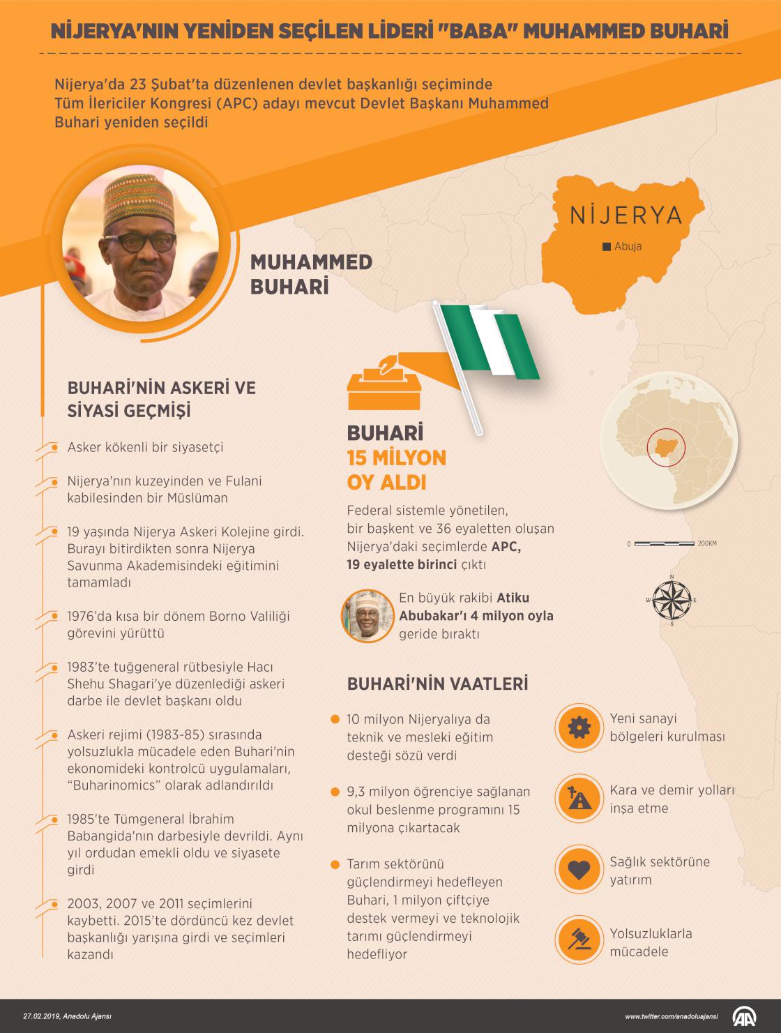 Nijerya'nın yeniden seçilen lideri "Baba" Muhammed Buhari
