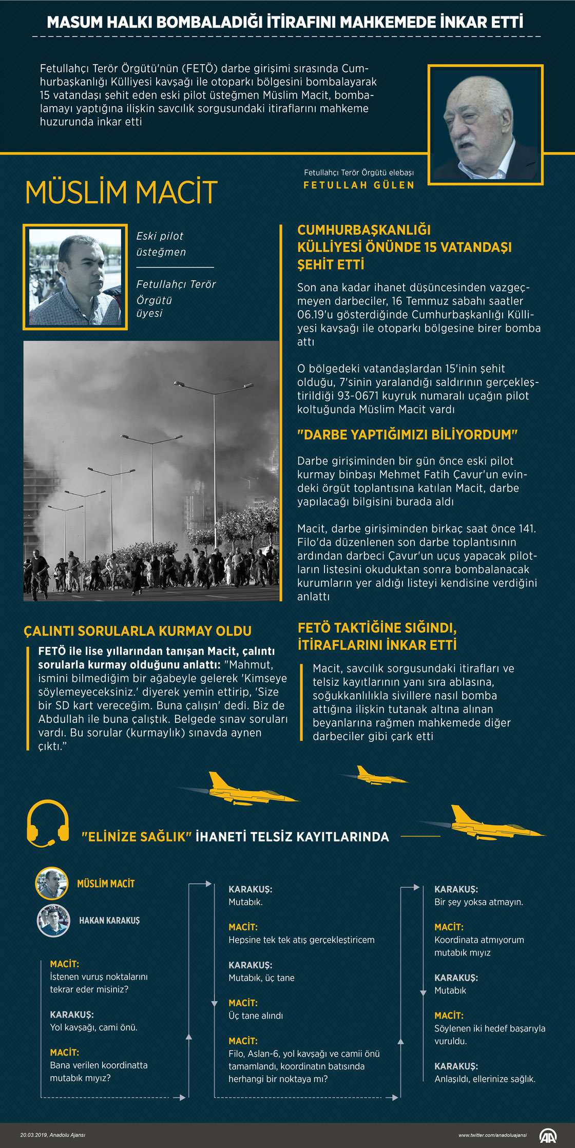 Masum halkı bombaladığı itirafını mahkemede inkar etti