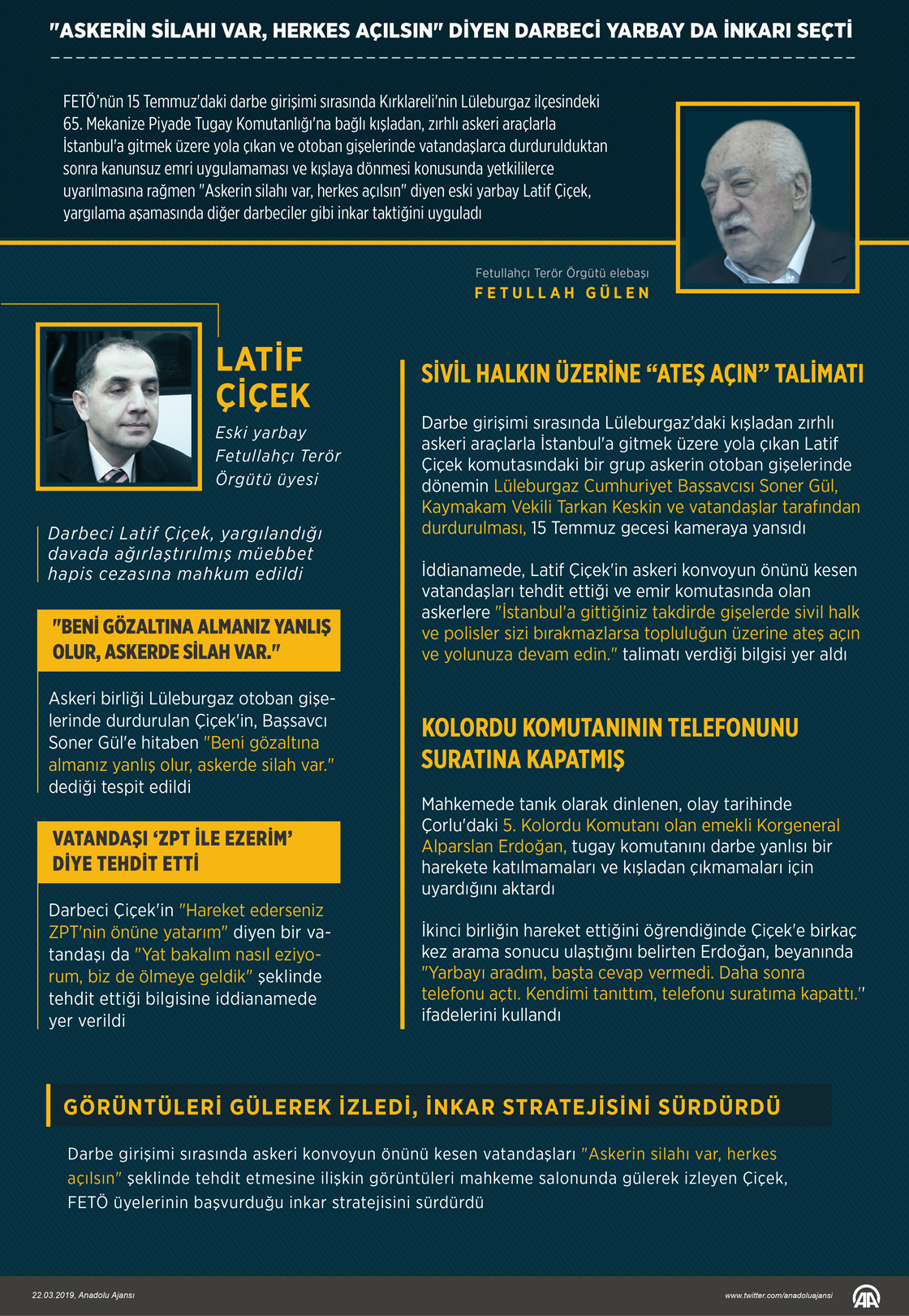 "Askerin silahı var, herkes açılsın" diyen yarbay da inkarı seçti