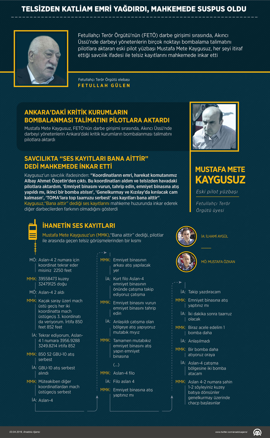 Telsizden katliam emri yağdırdı, mahkemede suspus oldu