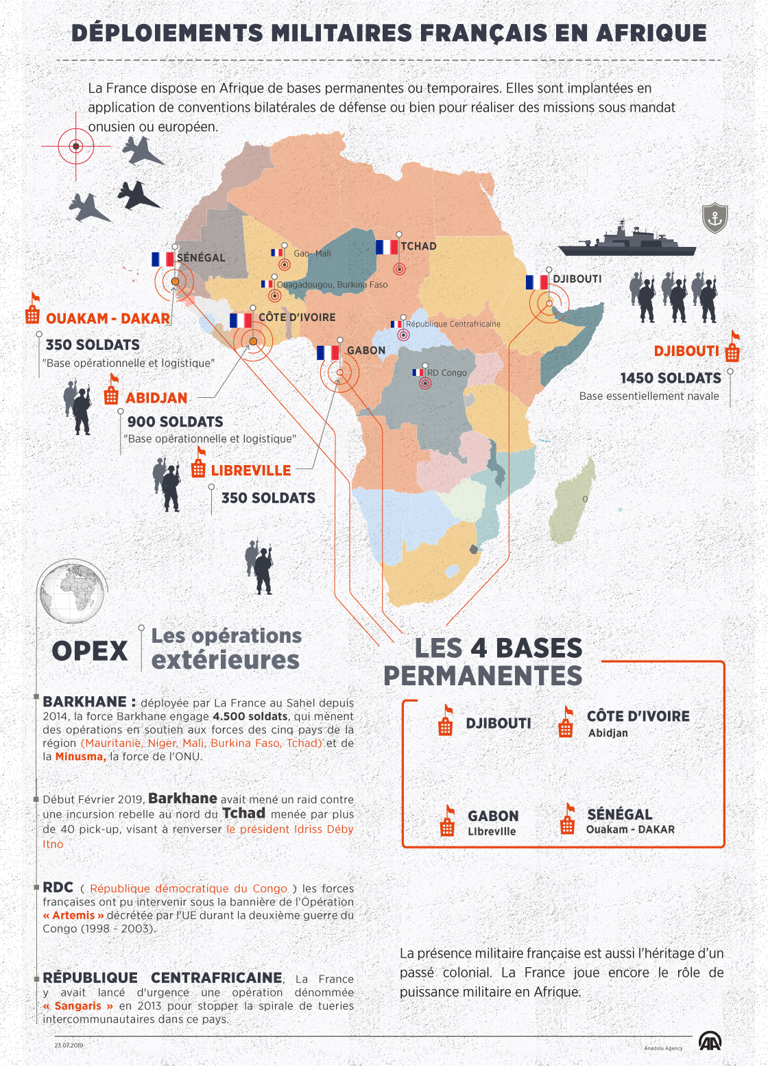 [Infographie] DÃ©ploiements militaires franÃ§ais en Afrique