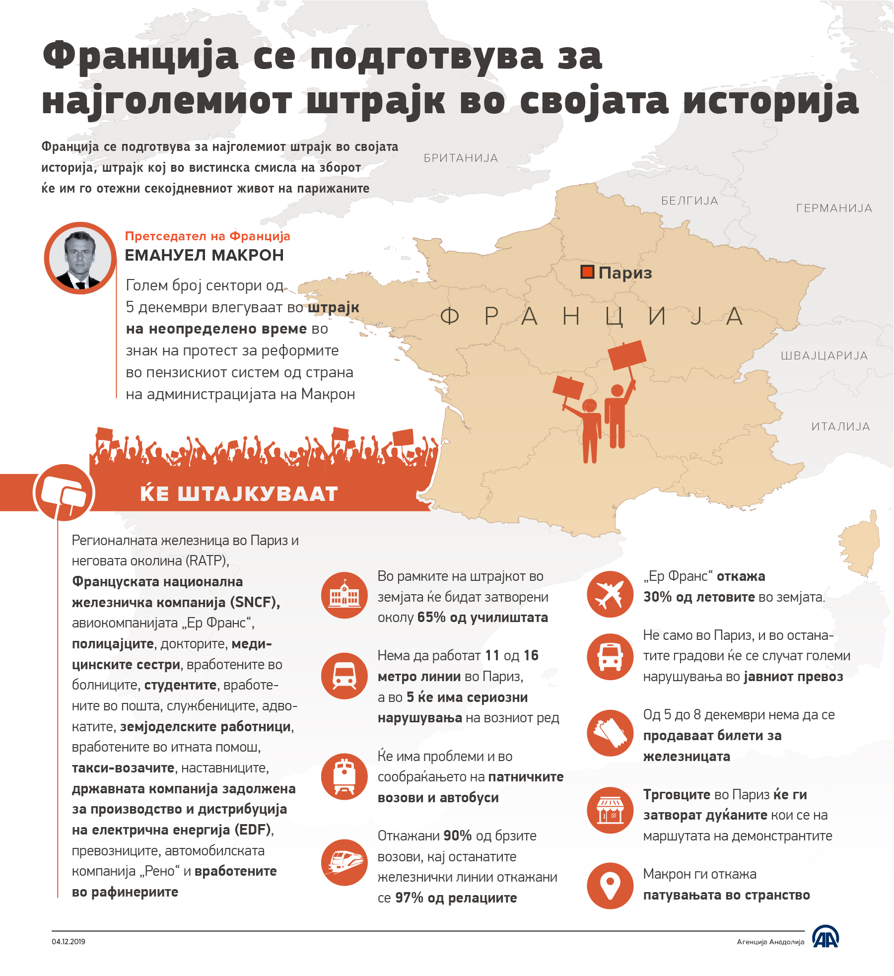Франција се подготвува за најголемиот штрајк во својата историја