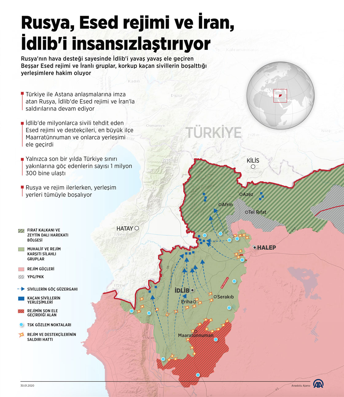 Rusya, Esed rejimi ve İran, İdlib'i insansızlaştırıyor