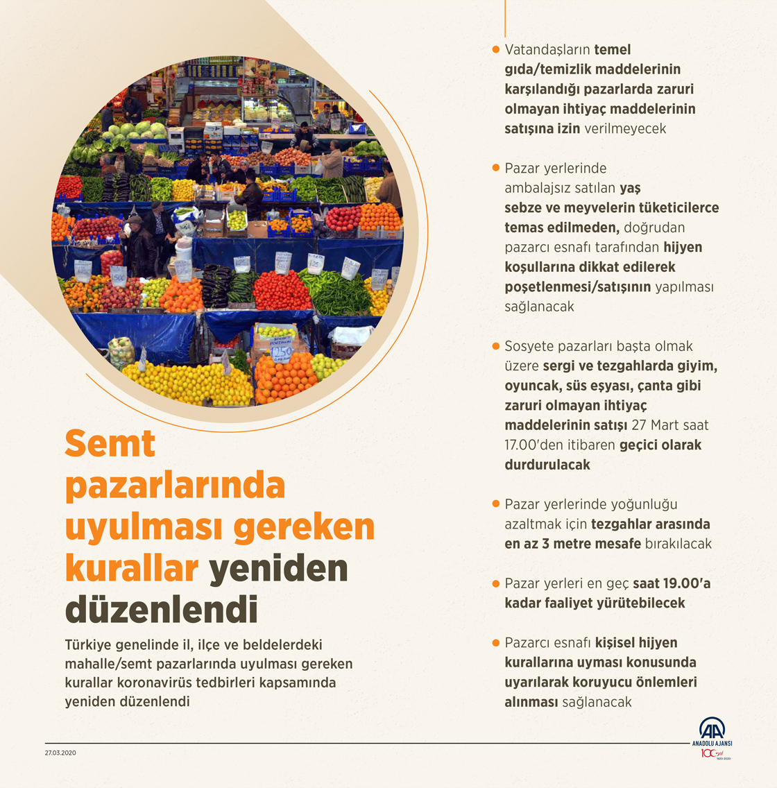 Semt pazarlarında uyulması gereken kurallar yeniden düzenlendi