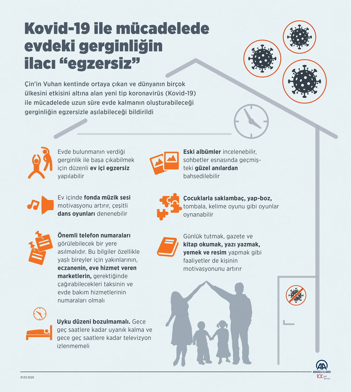 Kovid-19 ile mücadelede evdeki gerginliğin ilacı “egzersiz”