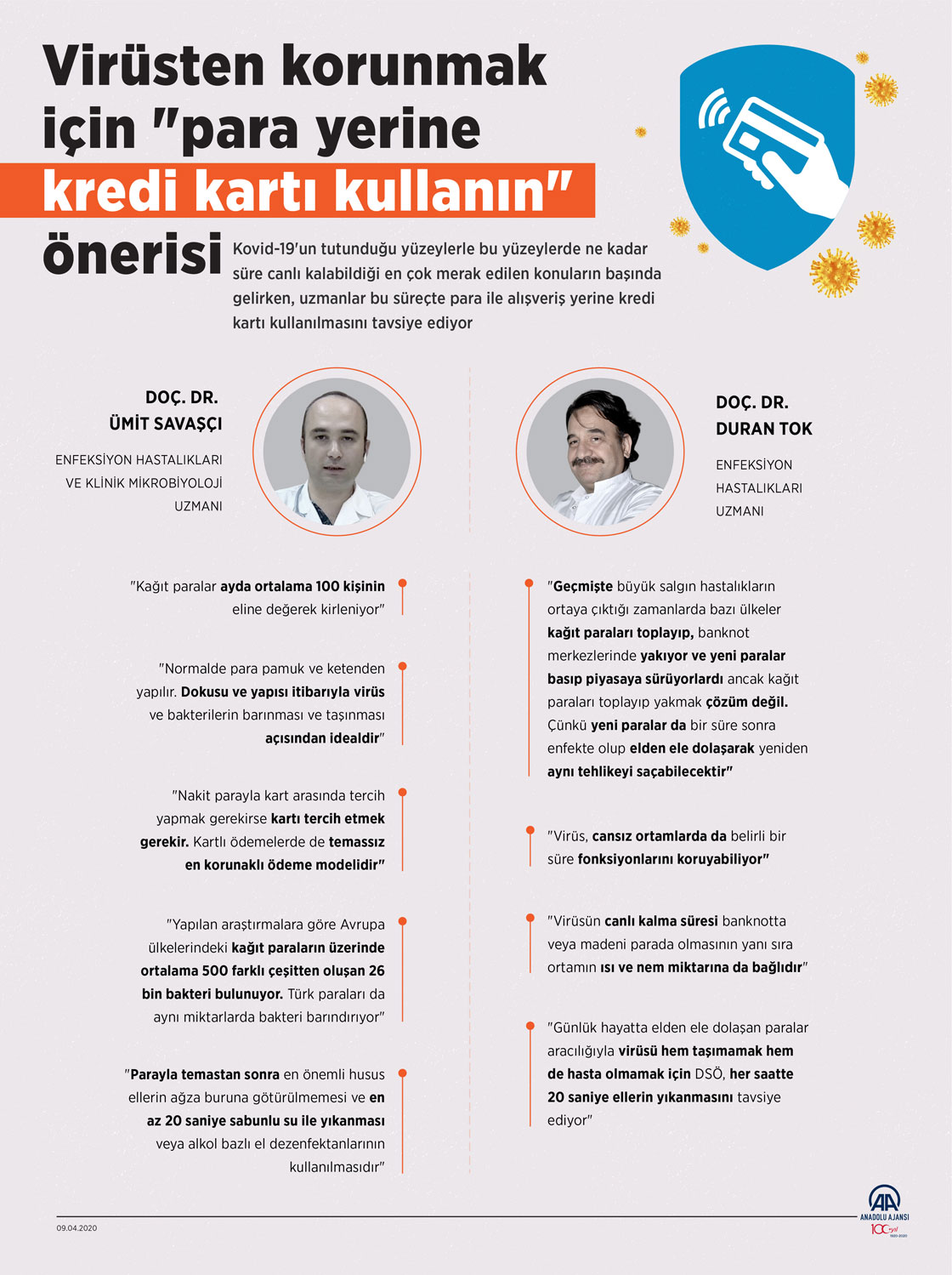 Virüsten korunmak için "para yerine kredi kartı kullanın" önerisi