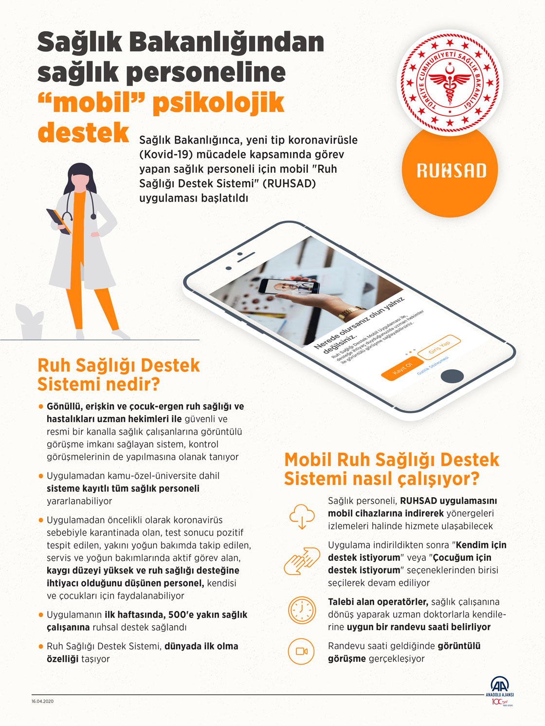 Sağlık Bakanlığından sağlık personeline “mobil” psikolojik destek