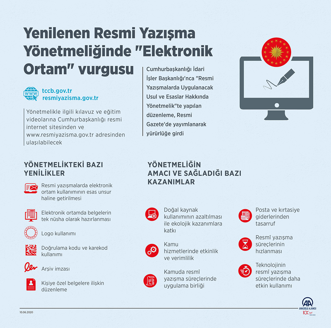 Yenilenen Resmi Yazışma yönetmeliğinde "elektronik ortam" vurgusu