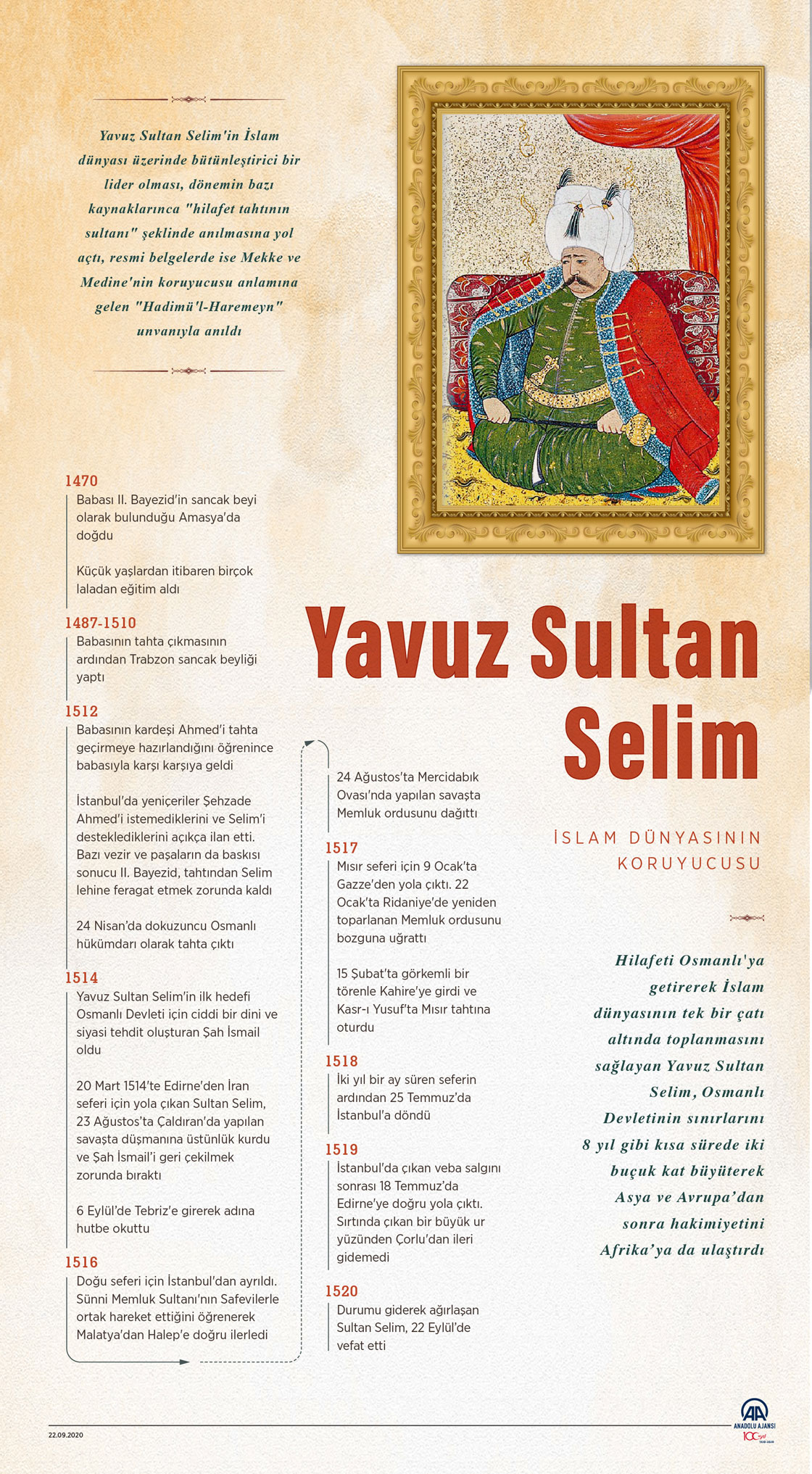 İslam dünyasının koruyucusu : Yavuz Sultan Selim