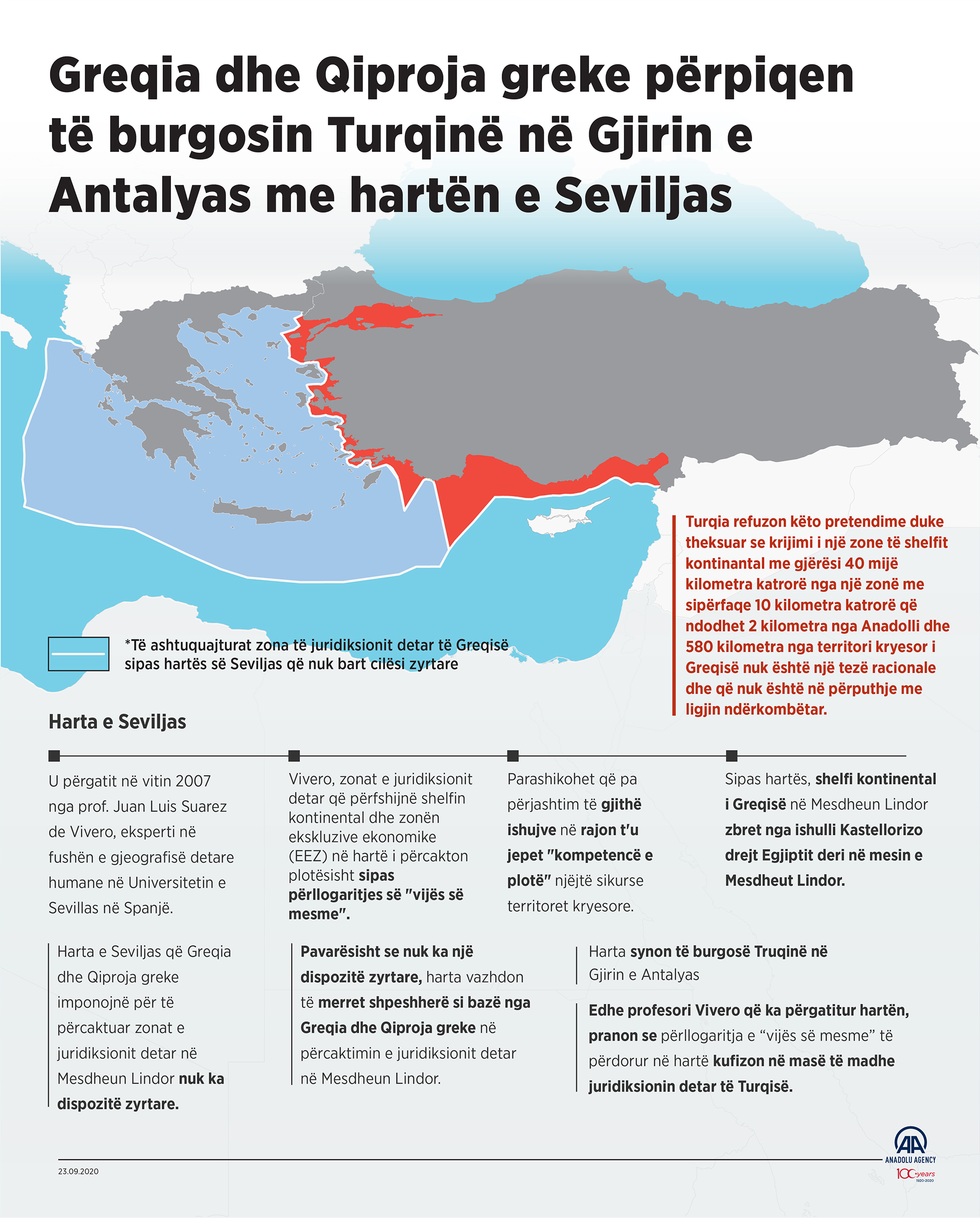 Greqia dhe Qiproja greke përpiqen të burgosin Turqinë në Gjirin e Antalyas me hartën e Seviljas