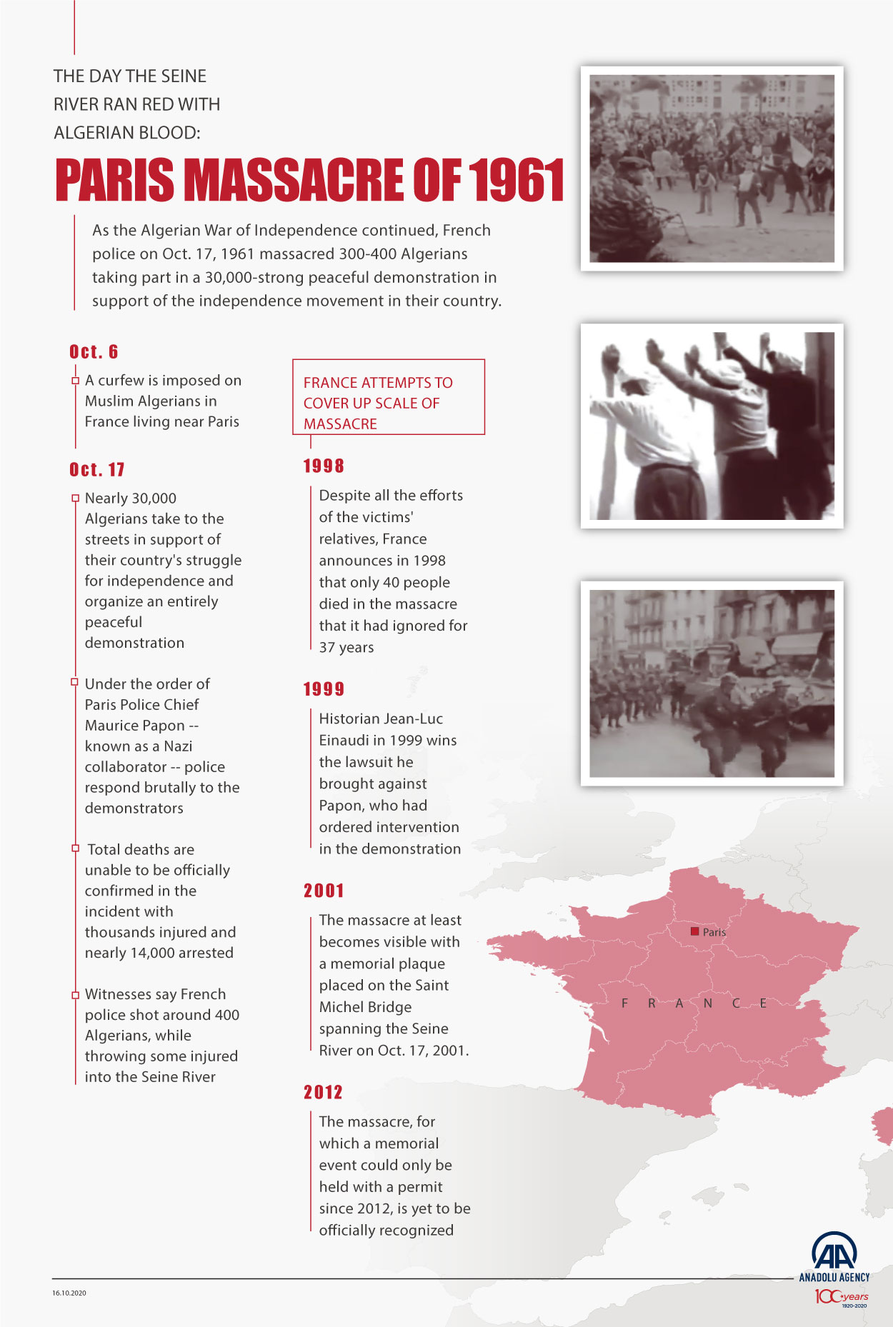 The day the Seine river ran red with Algerian blood Paris massacre of 1961