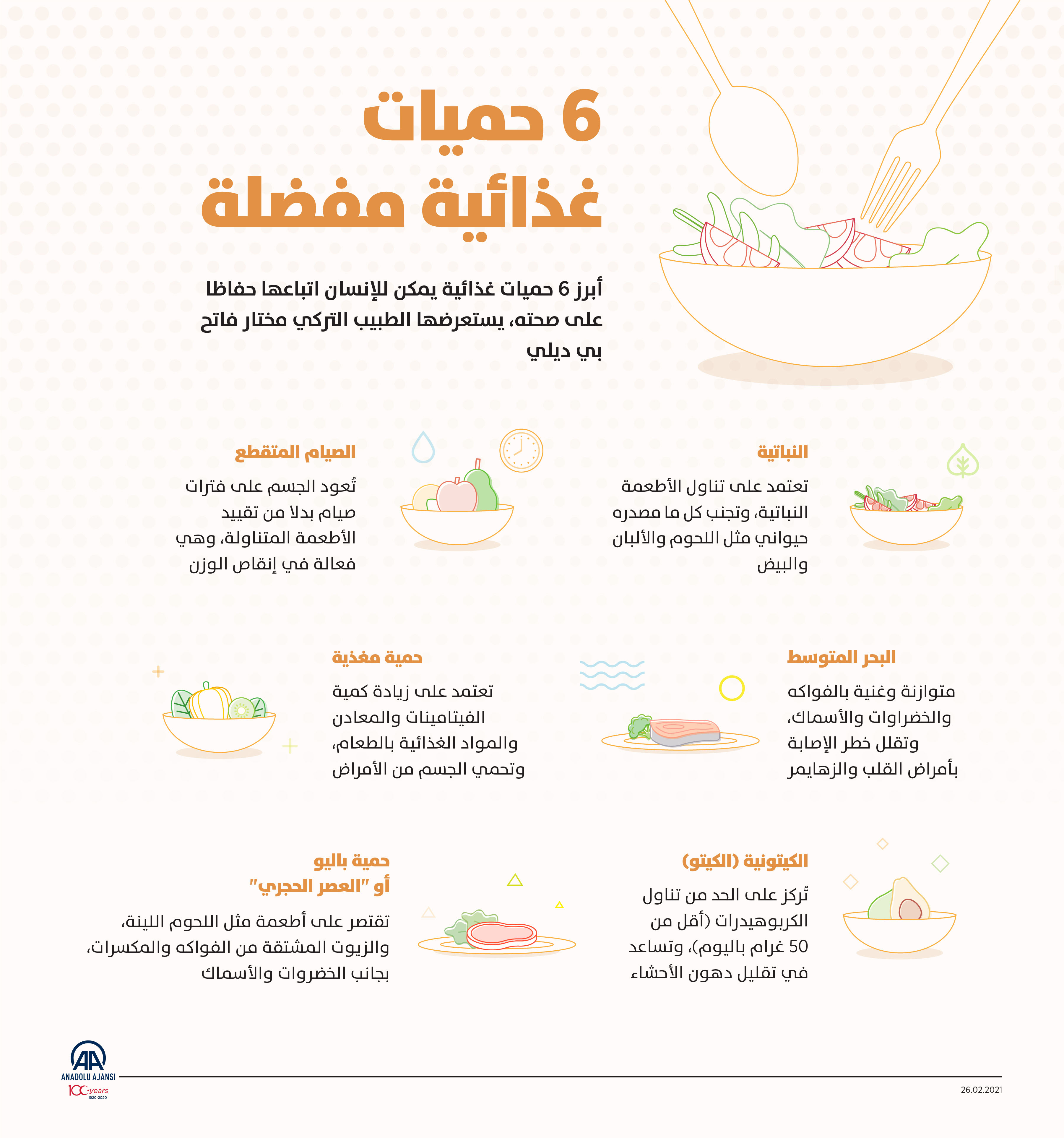 6 حميات غذائية مفضلة