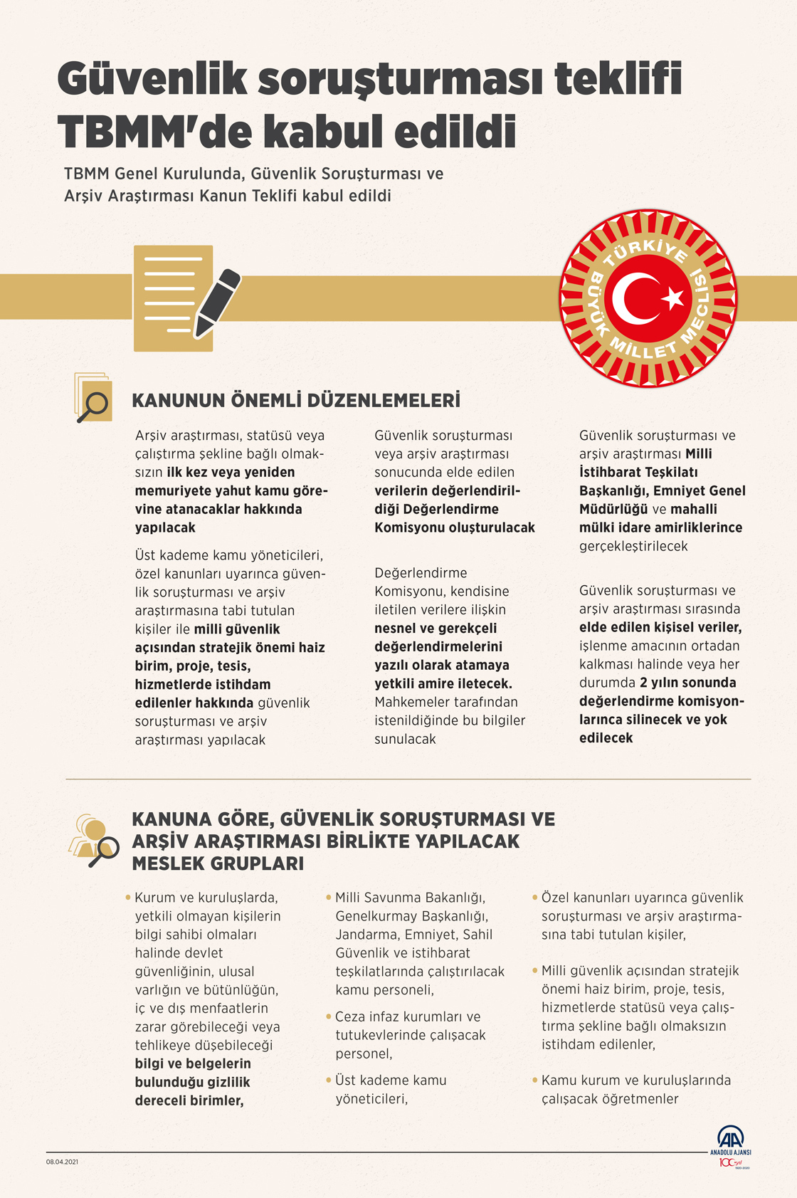 Güvenlik soruşturması teklifi TBMM'de kabul edildi