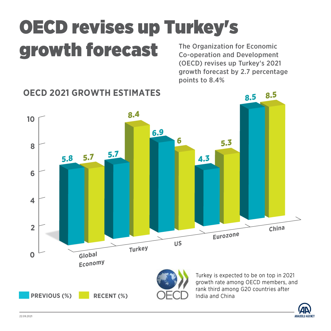 OECD revises up Turkey's growth forecast