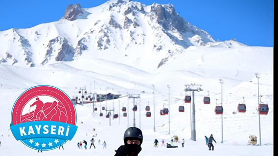 Erciyes'in pistleri, kayak tutkunlarına adrenalinin zirvesini yaşatıyor