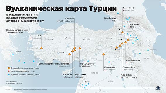 Вулканическая карта Турции