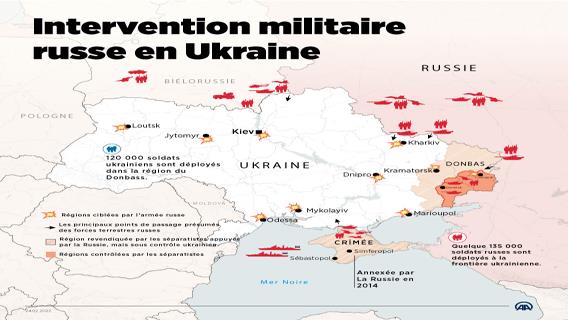 L'intervention russe cible des villes dans tout le territoire ukrainien