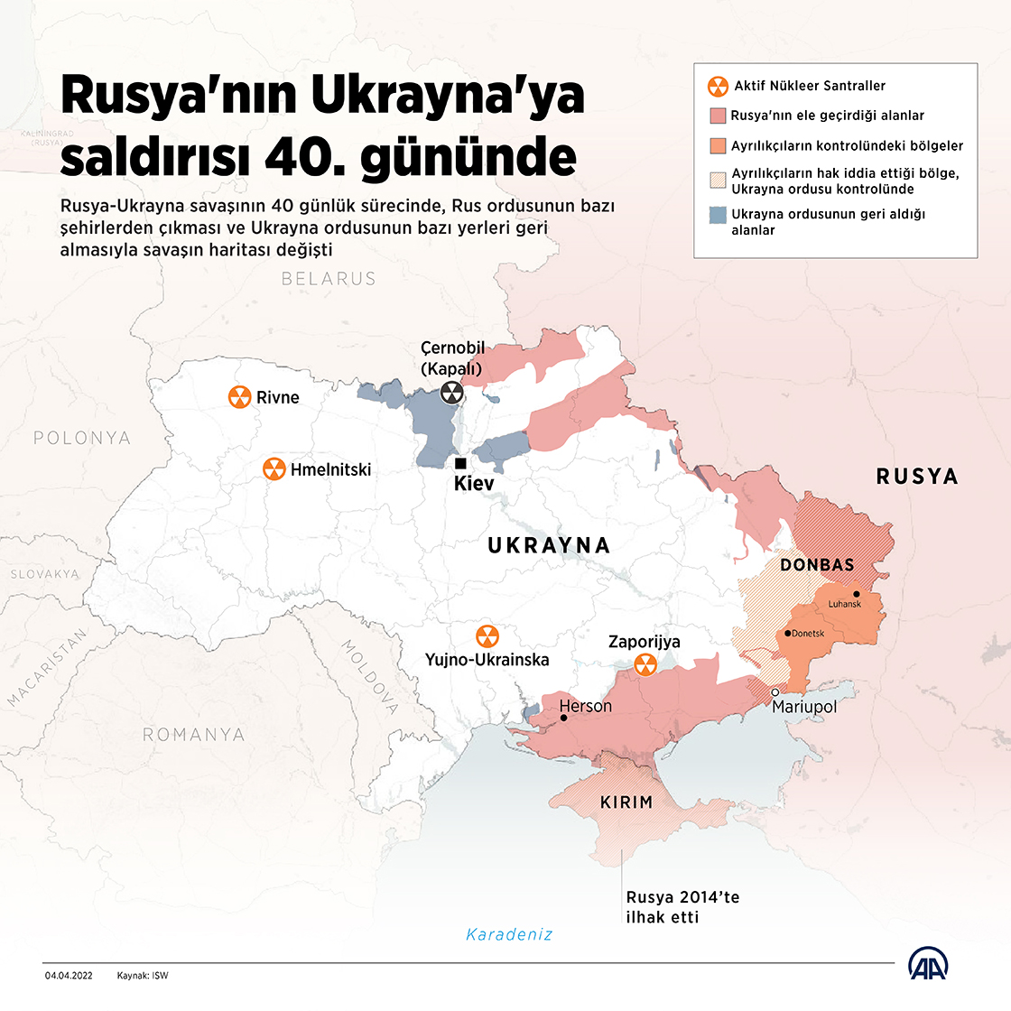 Rusya'nın Ukrayna'ya saldırısı 40. gününde