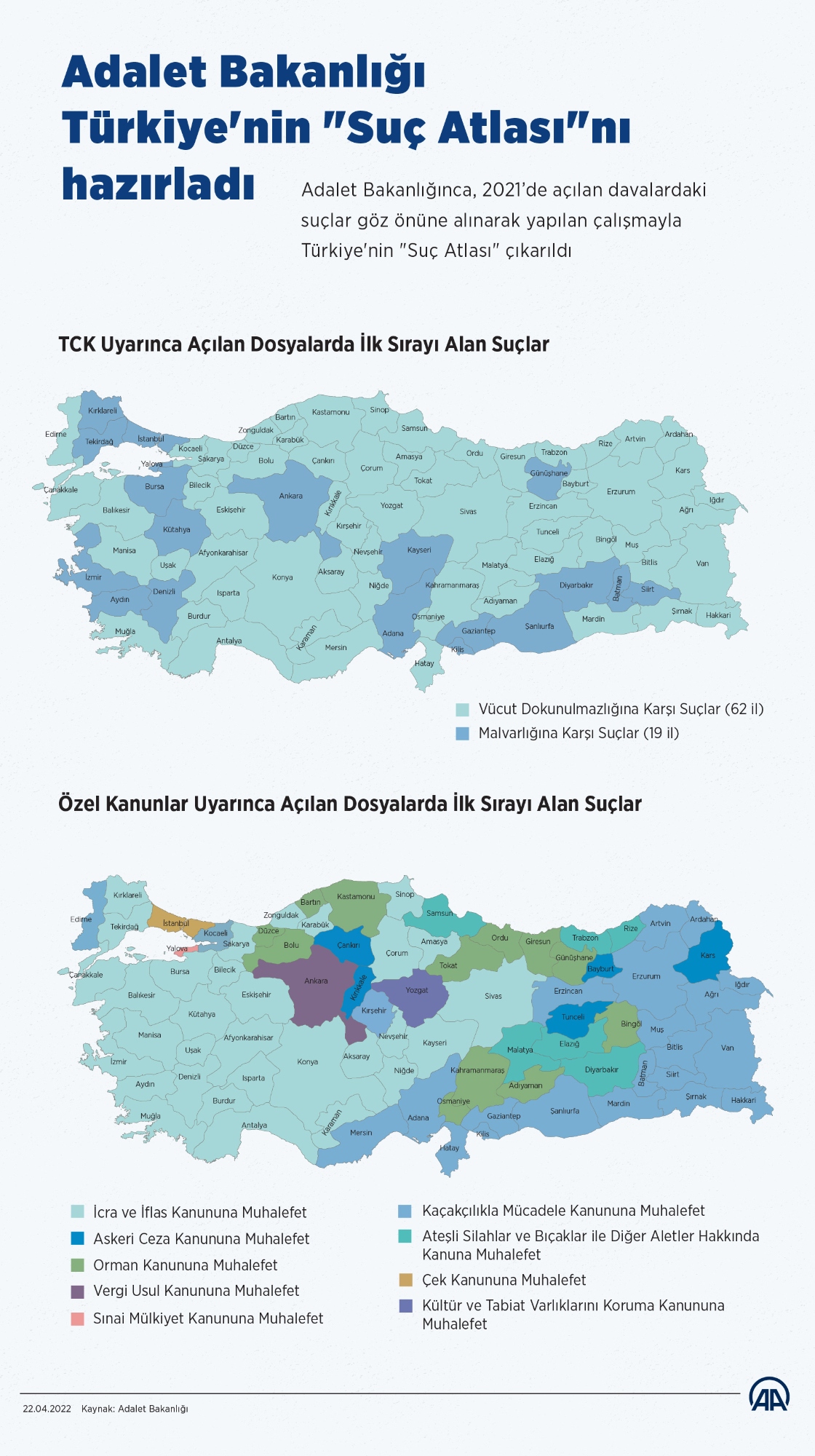 Adalet Bakanlığı Türkiye'nin "Suç Atlası"nı hazırladı